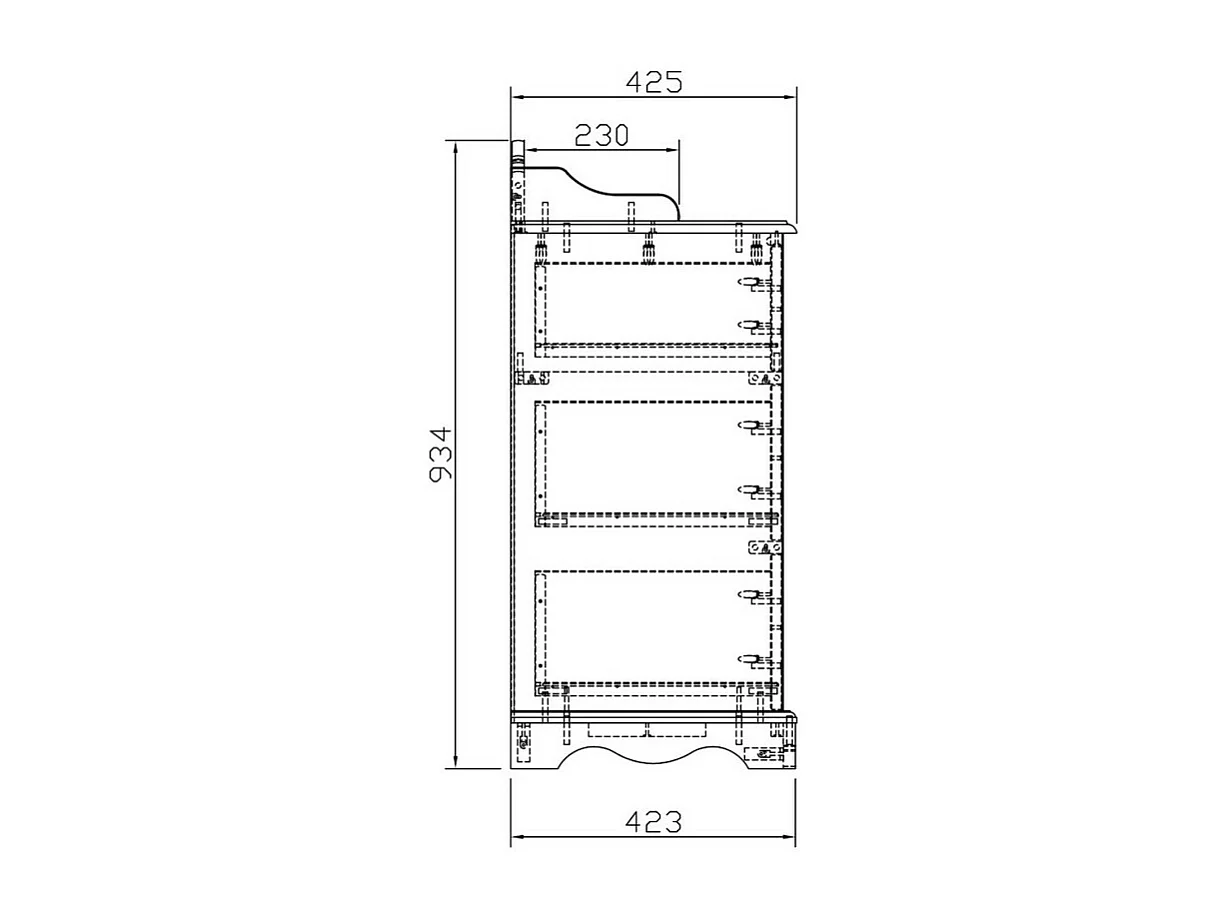 Commode 4 Tiroirs Pin Miel Style Anglais avec Crédence L 96 H 91.6 P 42 cm