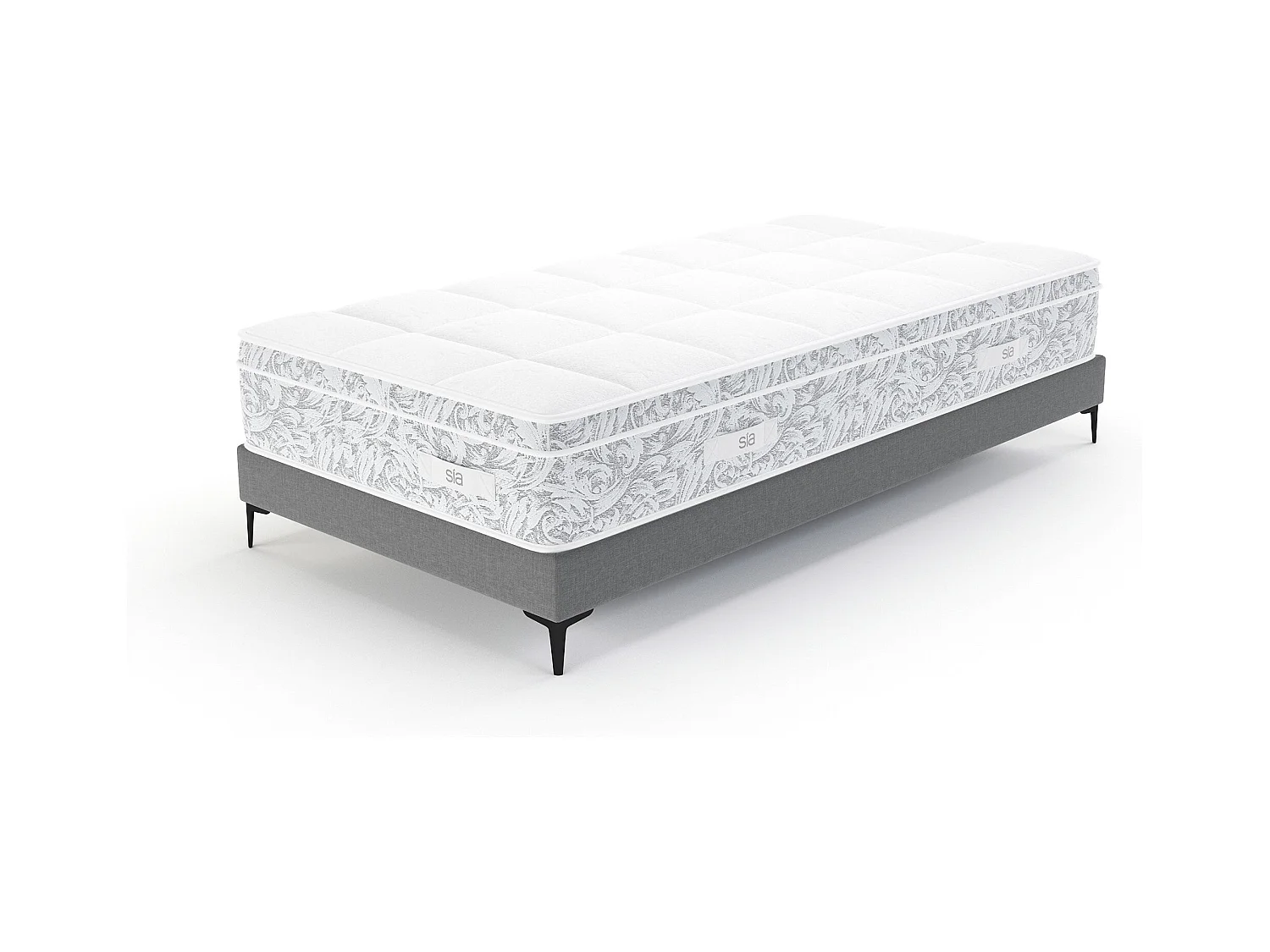 Ensemble matelas ressorts ensachés et sommier 90x200cm