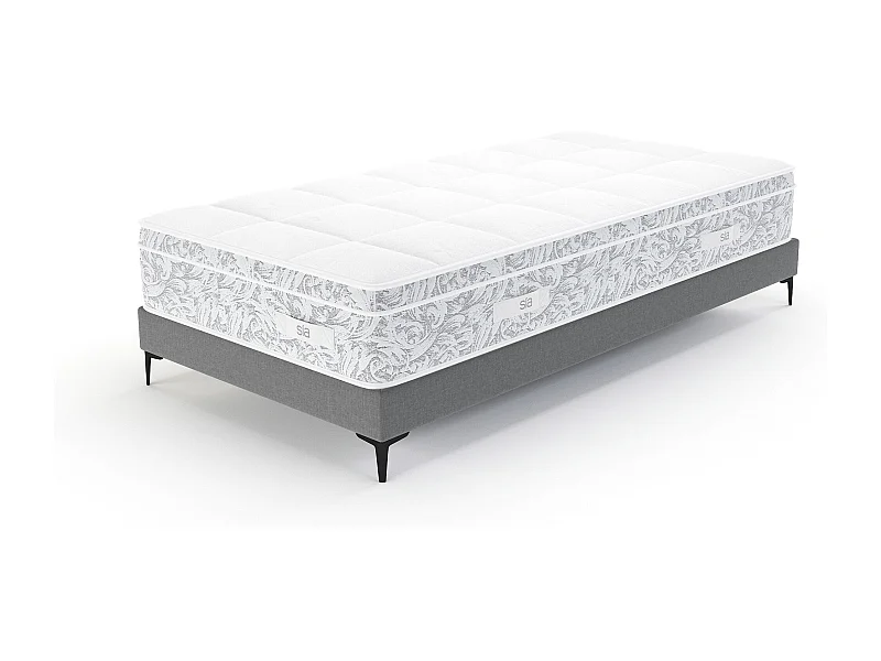 Ensemble matelas ressorts ensachés et sommier 90x200cm