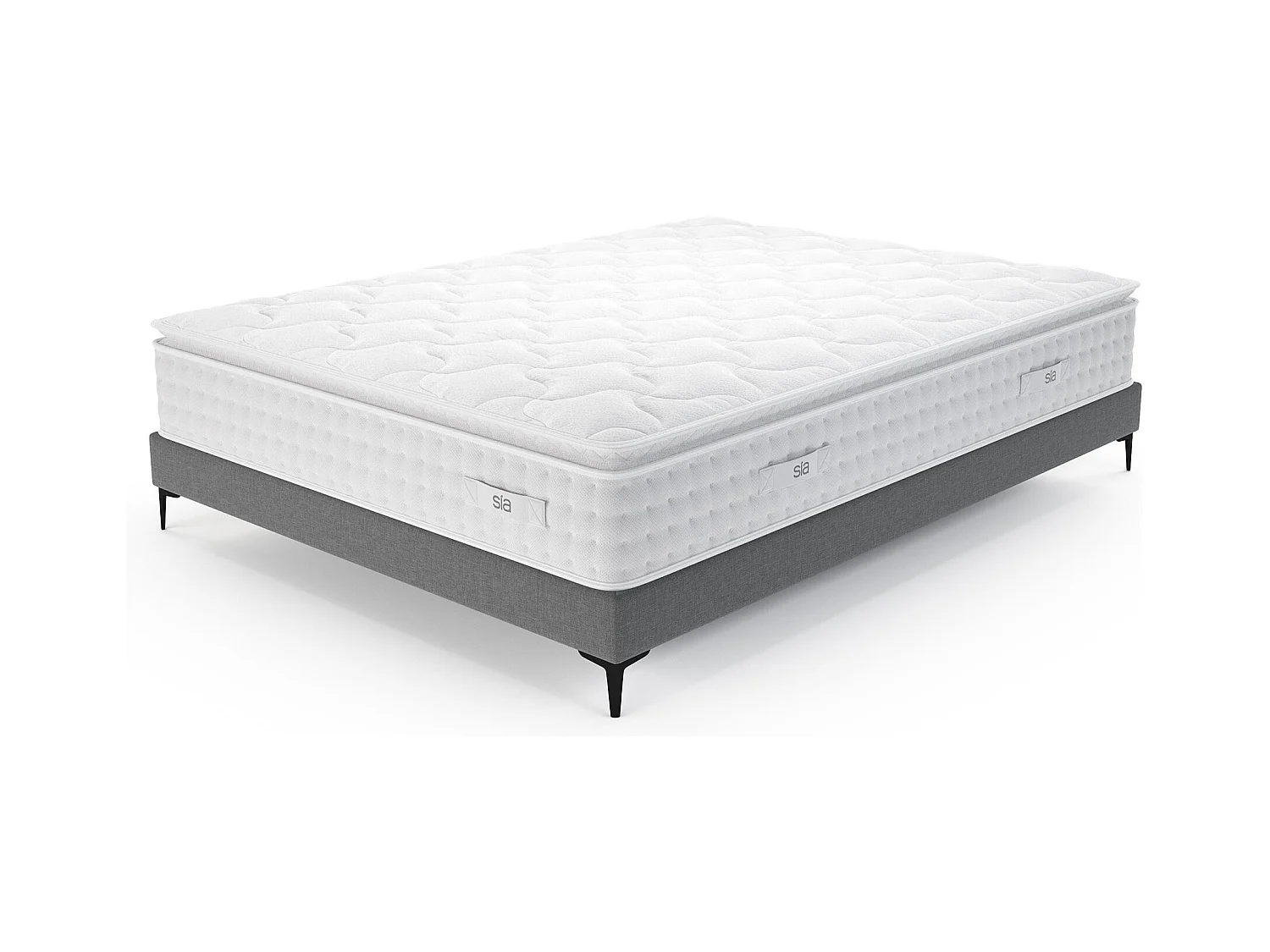 Ensemble matelas ressorts ensachés et sommier 140x190cm