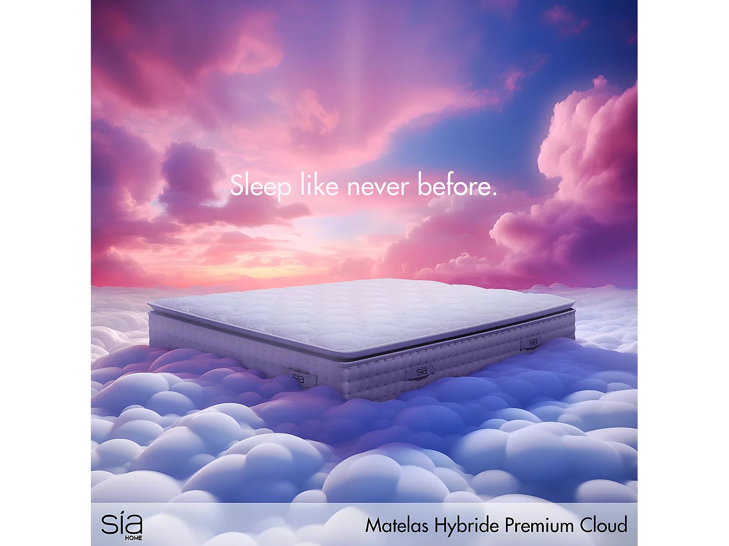 Ensemble matelas ressorts ensachés et sommier 140x190cm