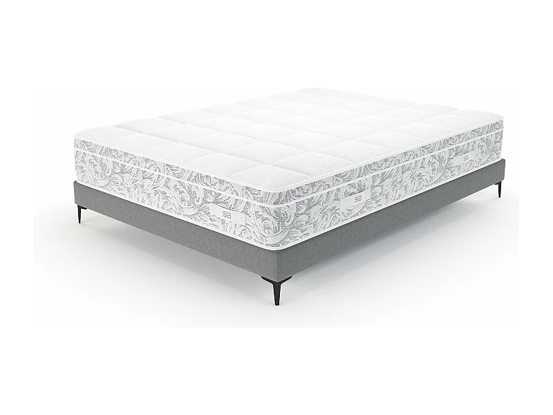 Ensemble matelas ressorts ensachés et sommier 140x190cm