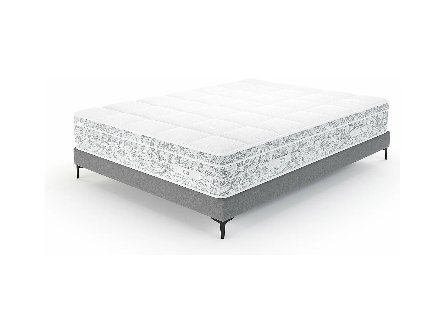 Ensemble matelas ressorts ensachés et sommier 180x200cm
