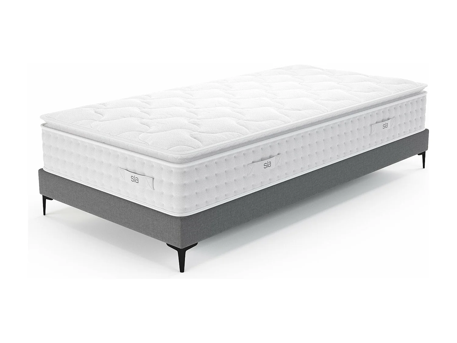 Ensemble matelas ressorts ensachés et sommier 90x200cm