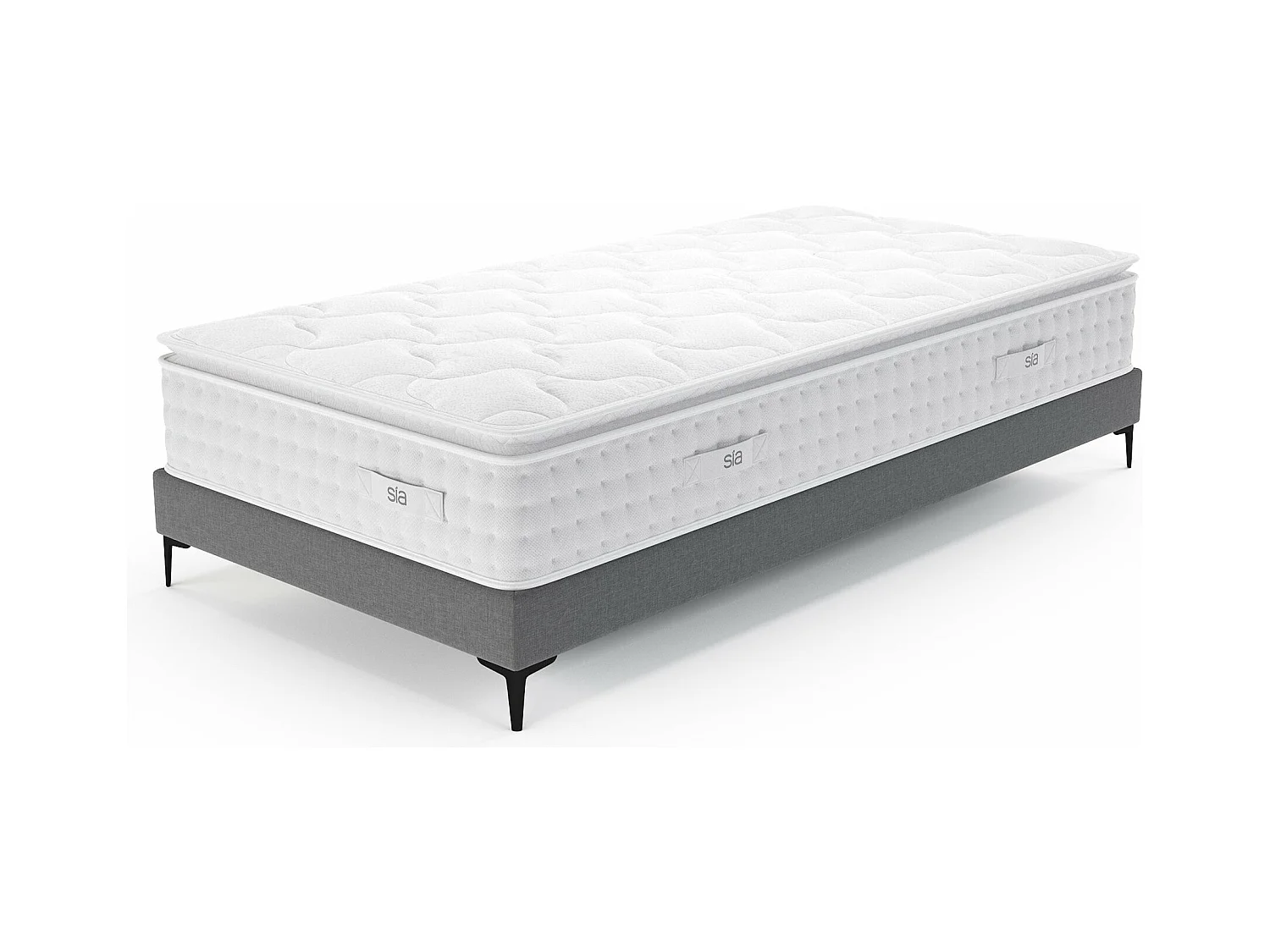 Ensemble matelas ressorts ensachés et sommier 90x200cm