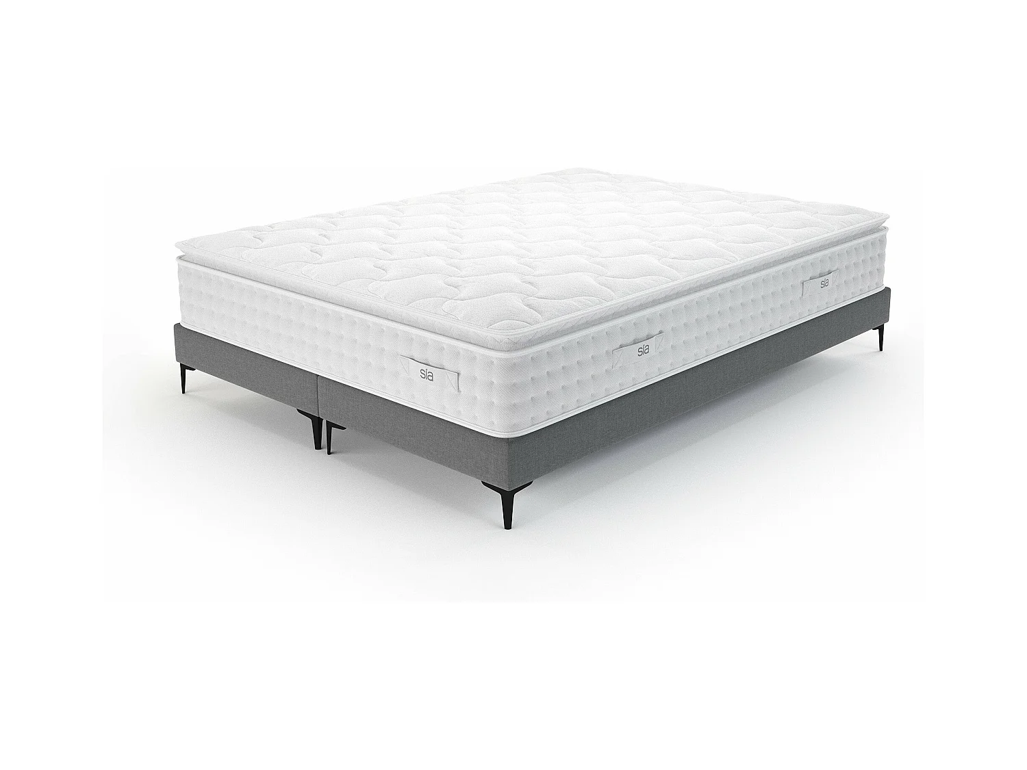 Ensemble matelas 180x200cm ressorts ensachés et 2 sommiers 90x200cm