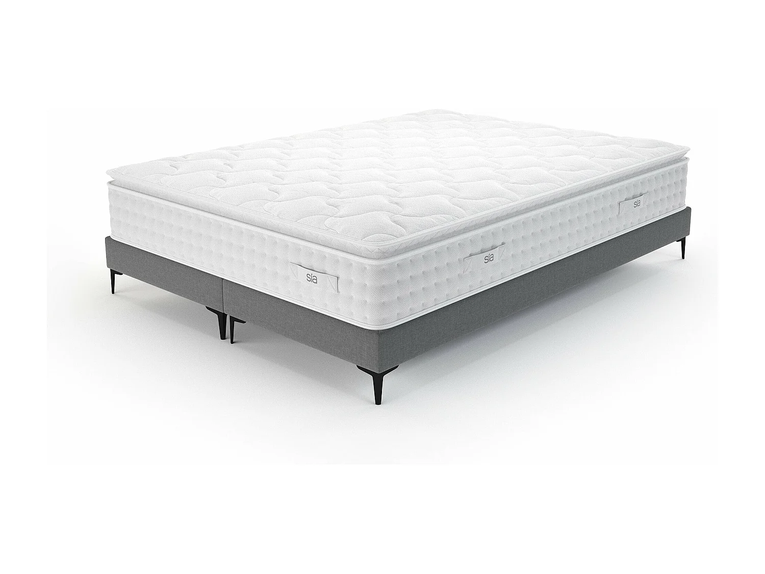 Ensemble matelas 180x200cm ressorts ensachés et 2 sommiers 90x200cm