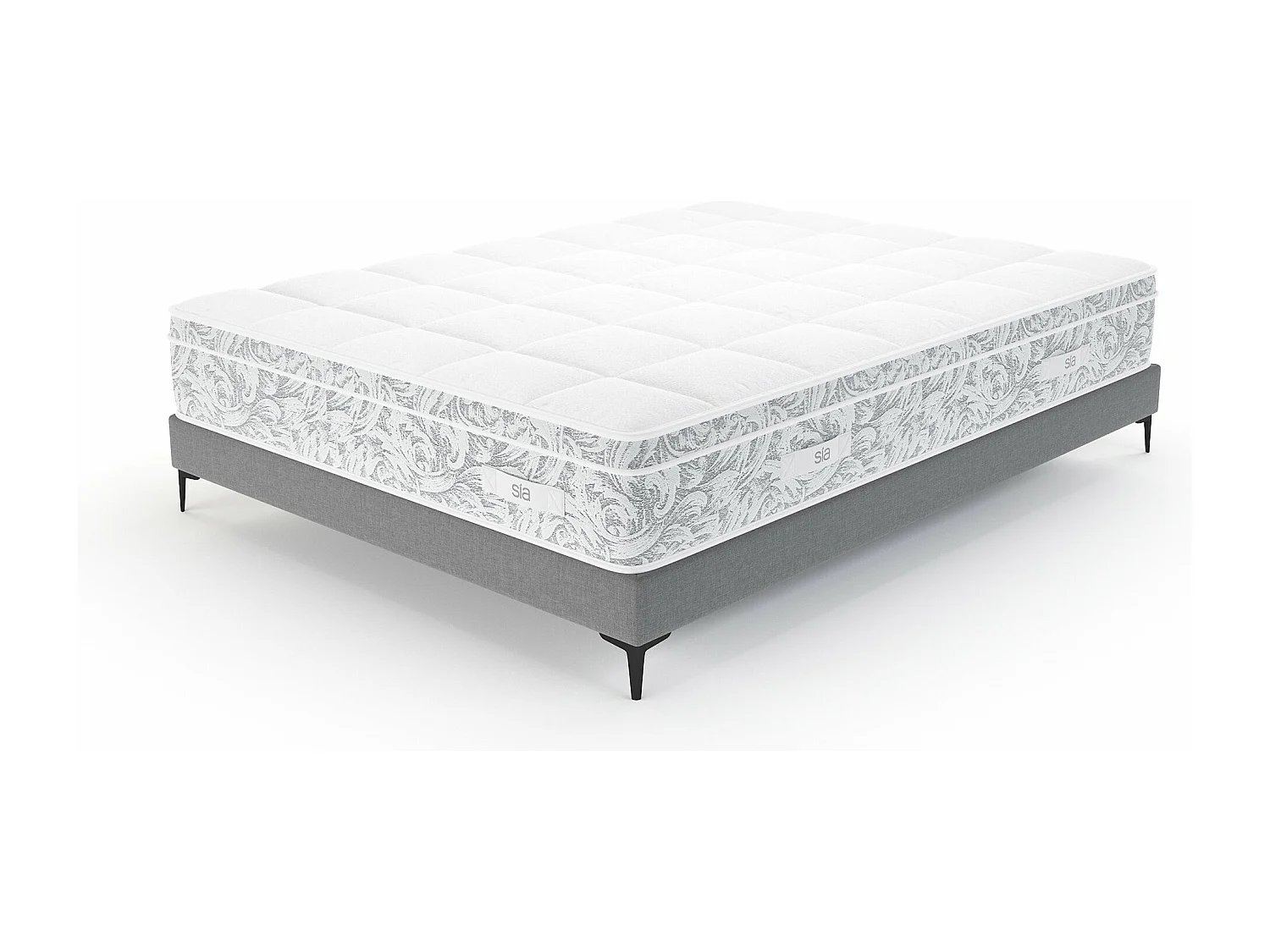 Ensemble matelas ressorts ensachés et sommier 160x200cm