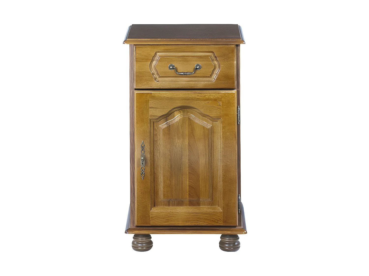 Confiturier Chêne Rustique 1 Porte 1 Tioir 2 Niches L 44.2 H 77.2 P 41 cm