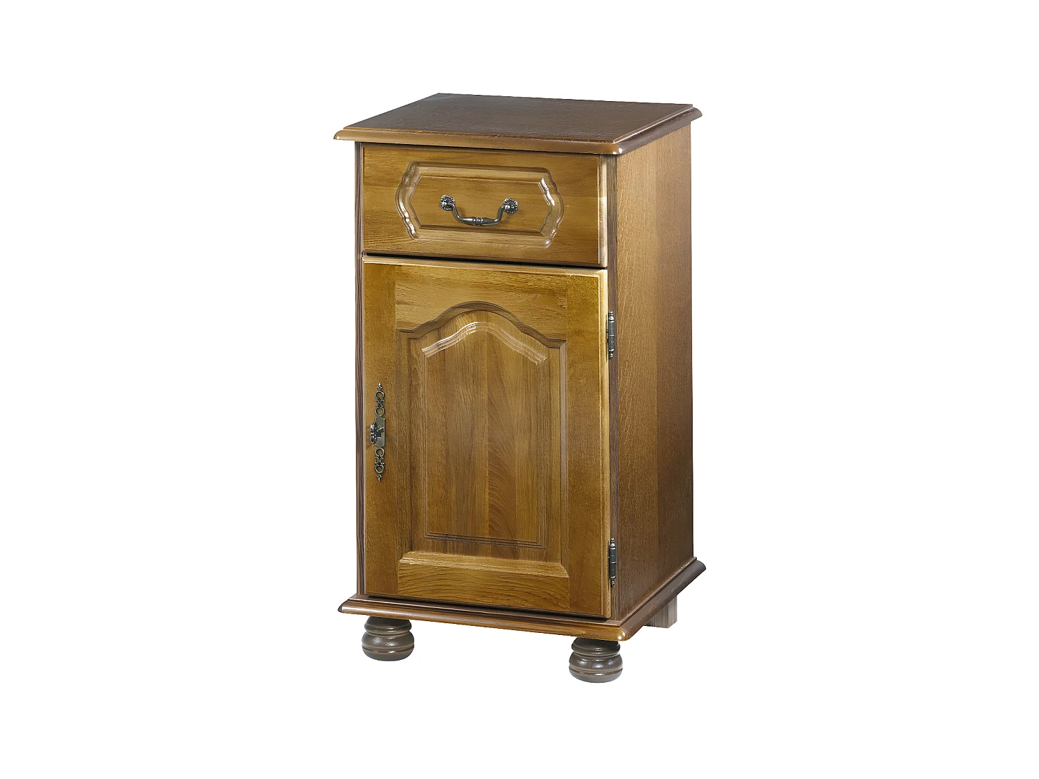 Confiturier Chêne Rustique 1 Porte 1 Tioir 2 Niches L 44.2 H 77.2 P 41 cm