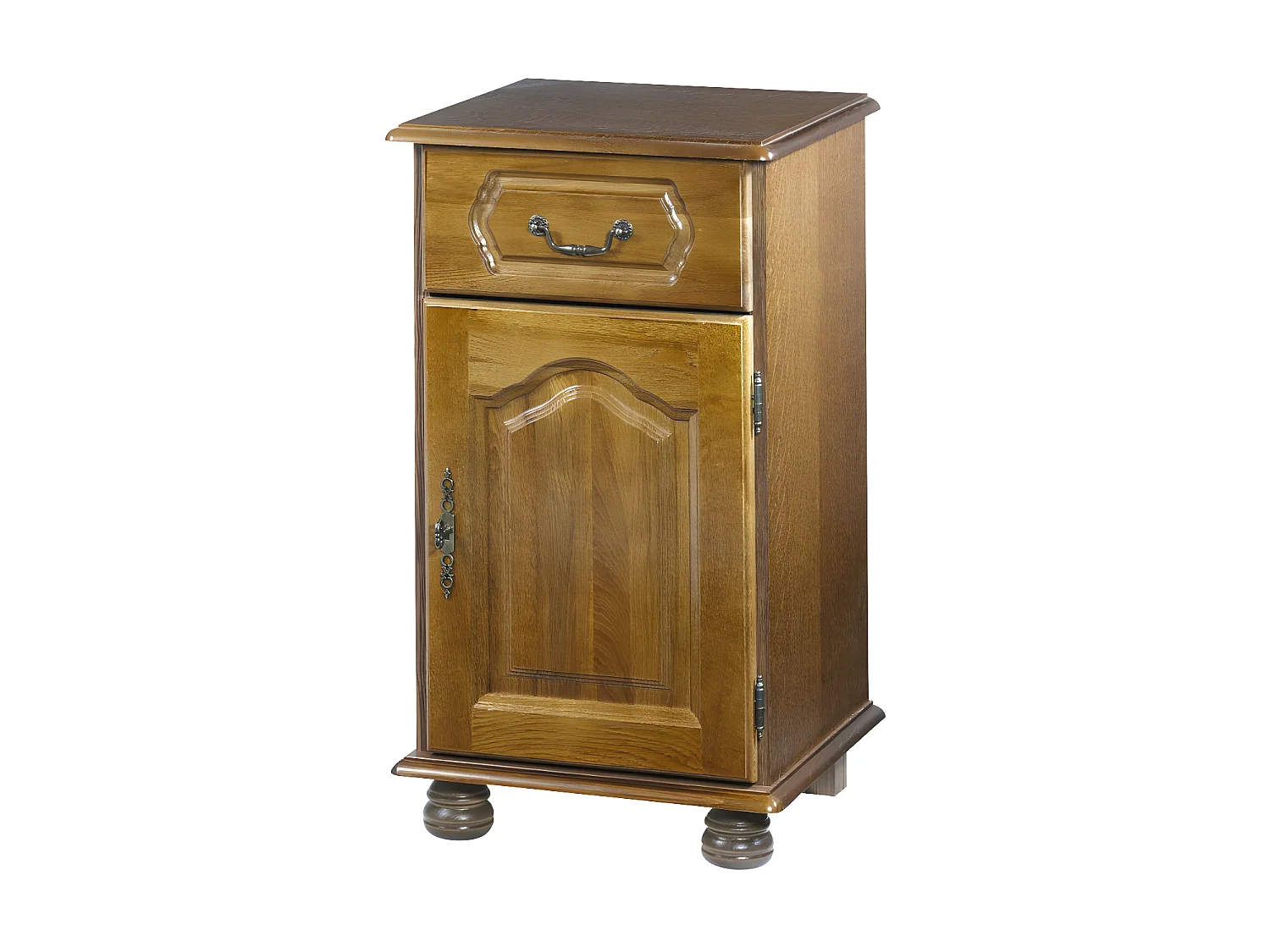 Confiturier Chêne Rustique 1 Porte 1 Tioir 2 Niches L 44.2 H 77.2 P 41 cm