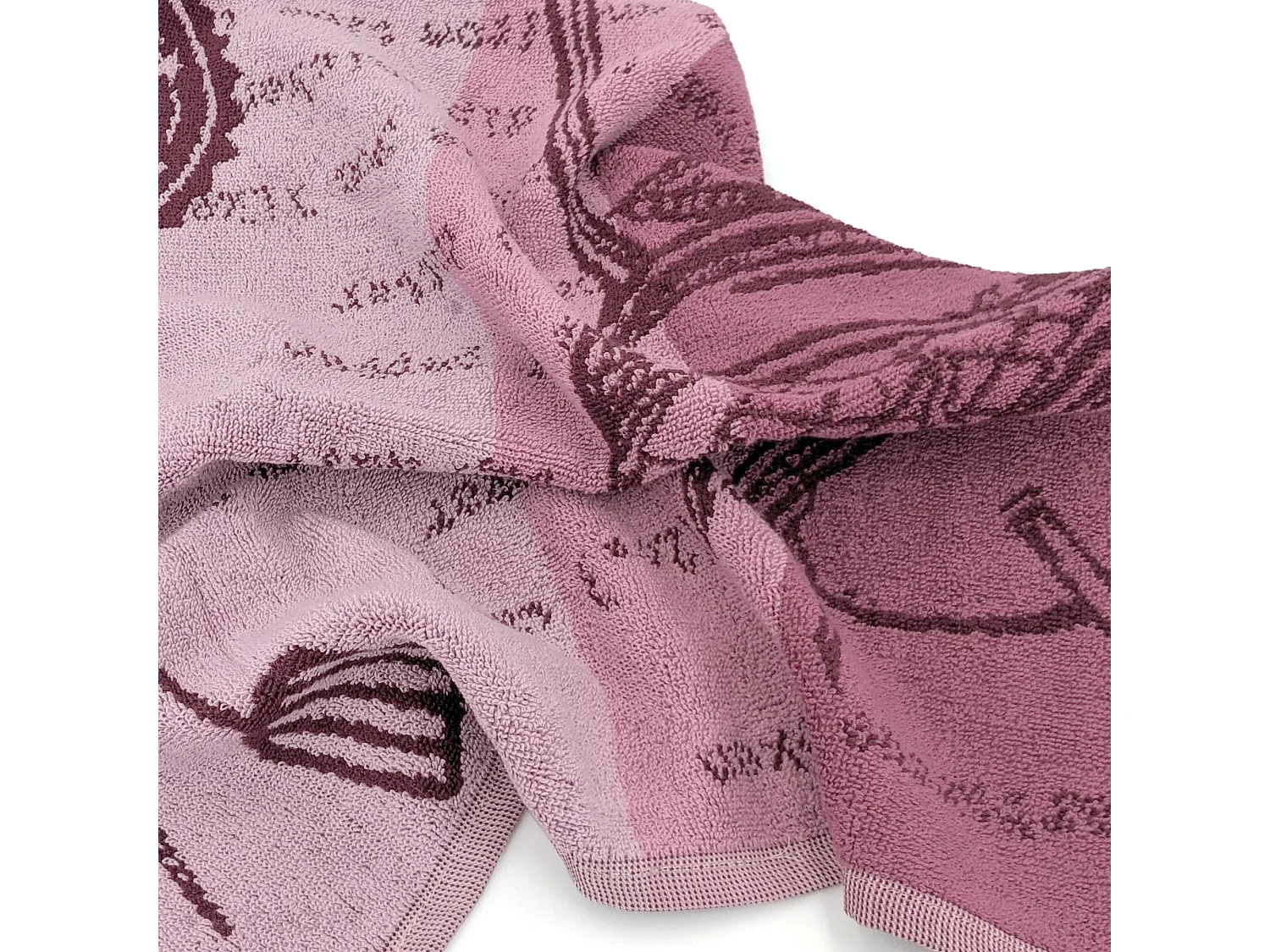 Lot de 2 torchons de cuisine pur coton 50x50 cm collection BBQ rose