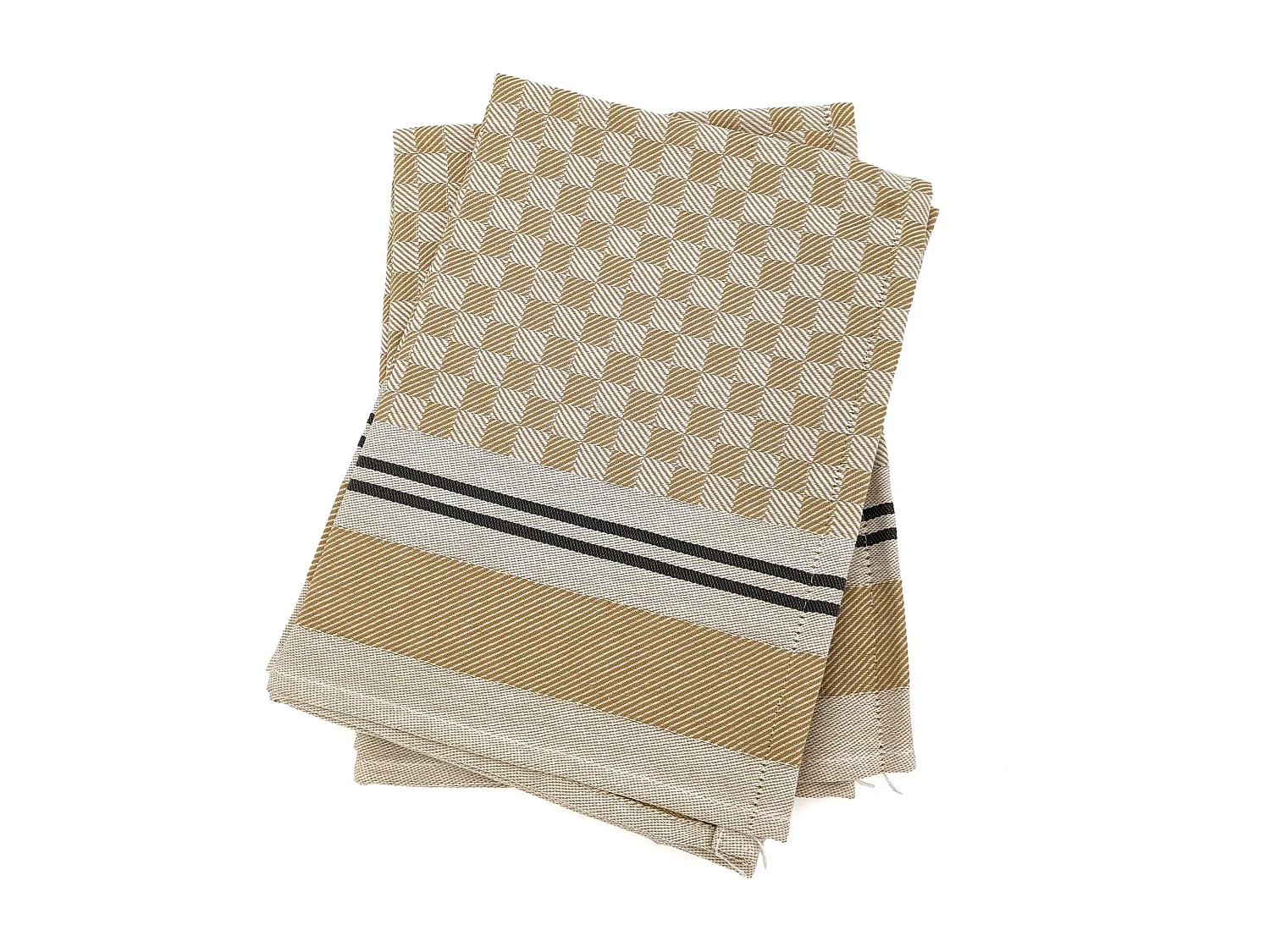 Lot de 2 torchons de cuisine pur coton 50x70 cm FORMENTERA jaune