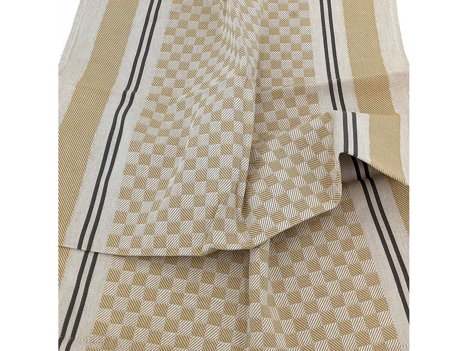 Lot de 2 torchons de cuisine pur coton 50x70 cm FORMENTERA jaune