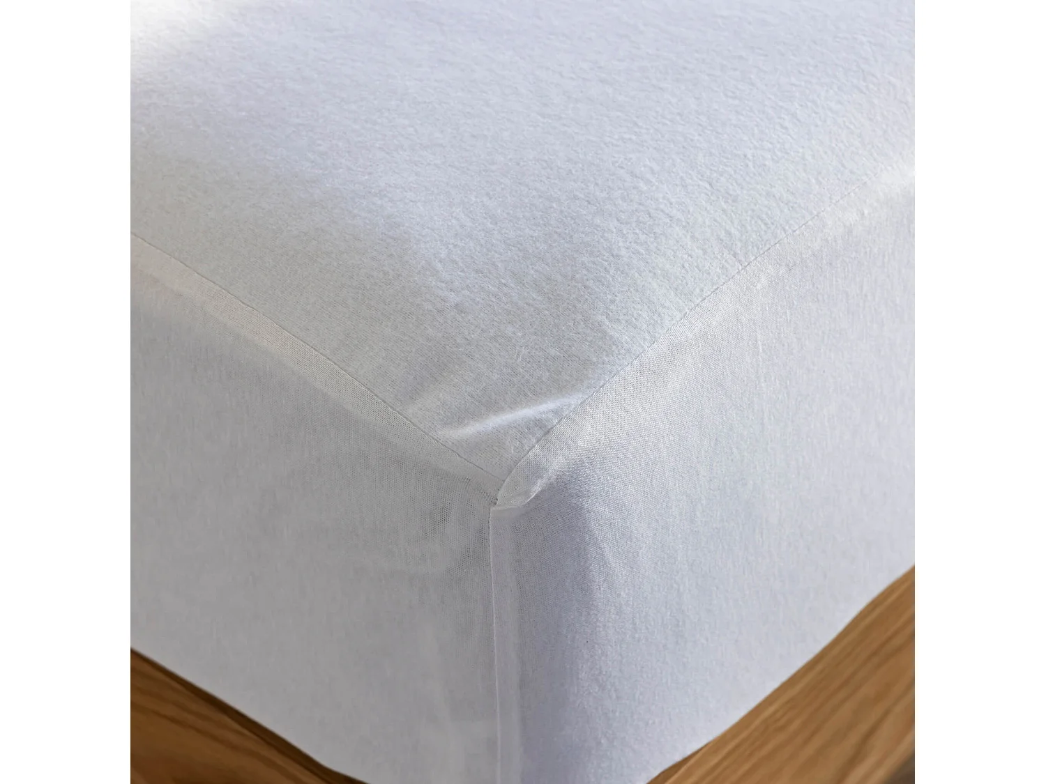 Protège matelas 100% coton bio molleton imperméable bonnet 27 cm à 30 cm - SOMEO 160x200 - LUNE