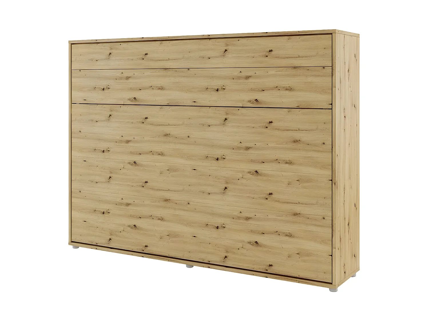 Lenart Lit escamotable MATELAS inclus Horizontal 140x200cm Chêne artisan Lit Rabattable"Consus"