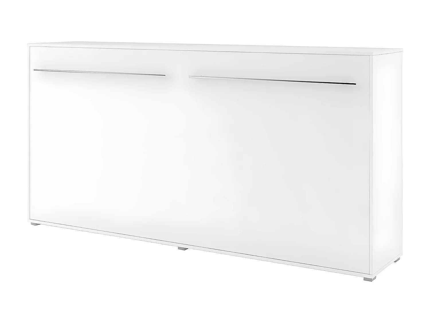 Lenart Lit escamotable MATELAS inclus Horizontal 90x200cm Blanc mat Lit Rabattable Consus pro