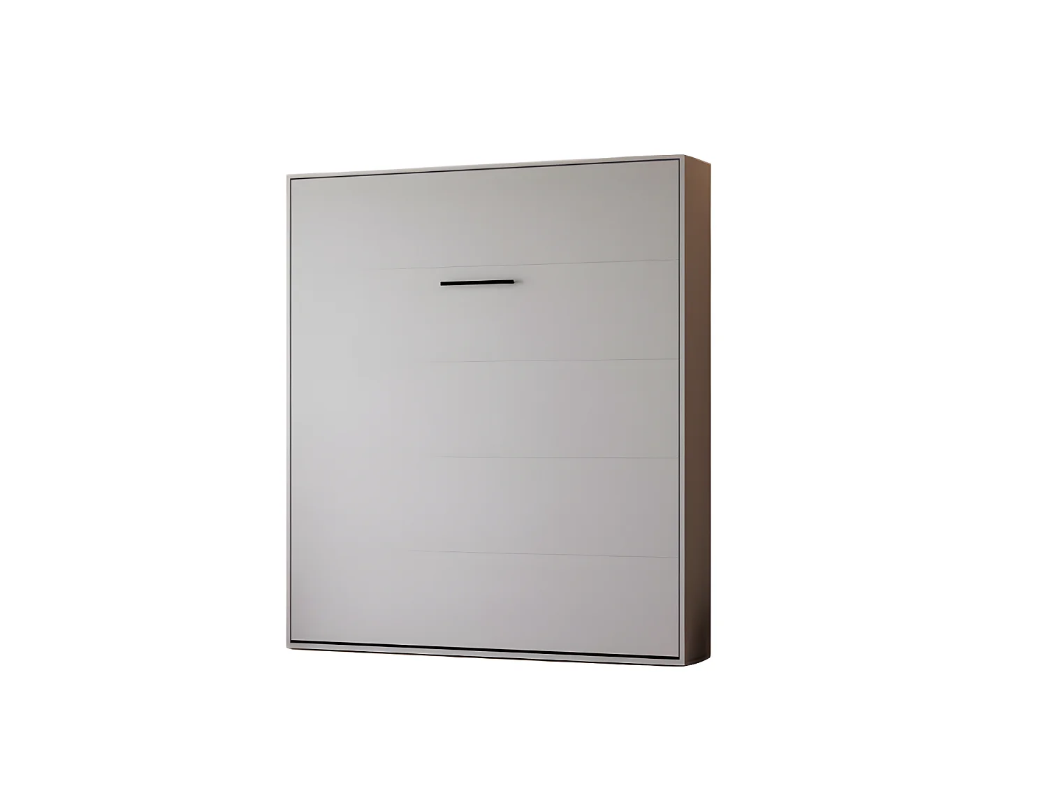 Lit escamotable 180x200cm Vertical Lit Mural SUP M1 cadre rembourré Gris perle