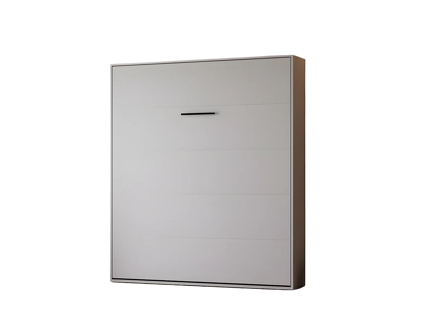 Lit escamotable 180x200cm Vertical Lit Mural SUP M1 cadre rembourré Gris perle