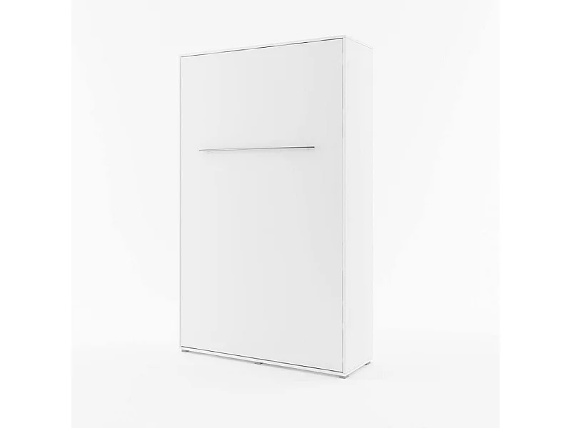 Lenart Lit escamotable MATELAS inclus Vertical 120x200cm Blanc mat Lit Rabattable Consus pro