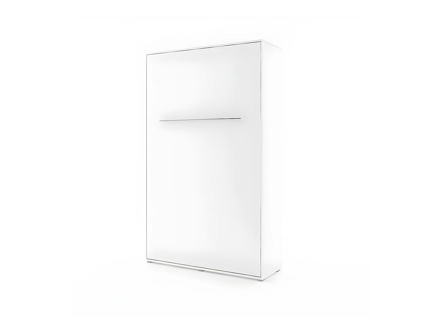 Lenart Lit escamotable MATELAS inclus Vertical 140x200cm Blanc mat Lit Rabattable Consus pro