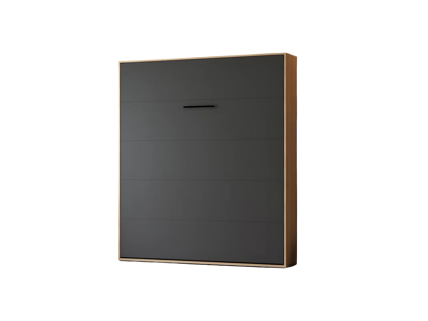 Lit escamotable 180x200cm Vertical Lit Mural SUP M1 cadre rembourré Chêne Kaisersberg/Anthracite