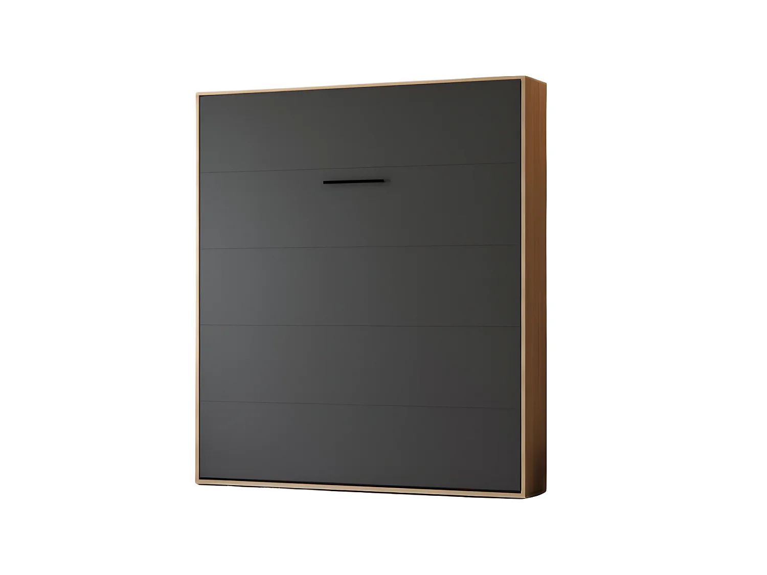 Lit escamotable 180x200cm Vertical Lit Mural SUP M1 cadre rembourré Chêne Kaisersberg/Anthracite