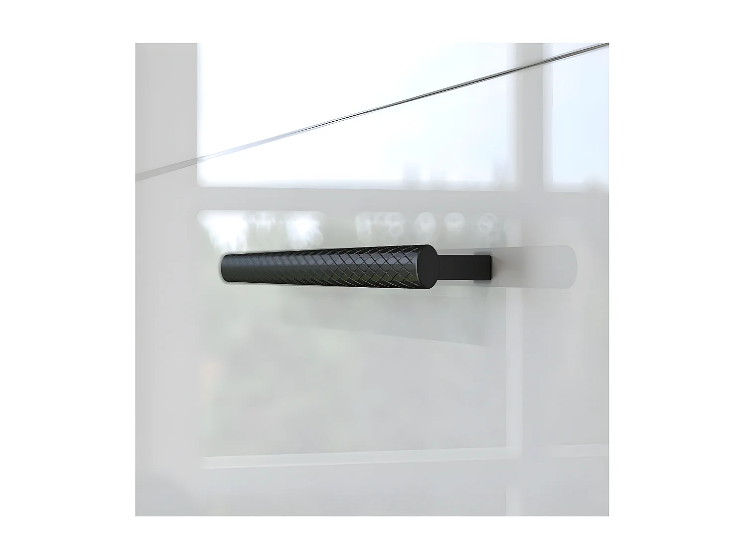 Lit escamotable 180x200cm Vertical Lit Mural SUP M1 avec cadre rembourré Blanc/Blanc brillant