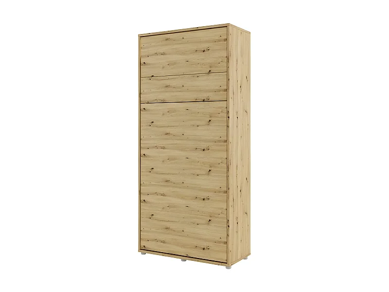 Lenart Lit escamotable MATELAS inclus Vertical 90x200cm Chêne artisan Lit Rabattable"Consus"