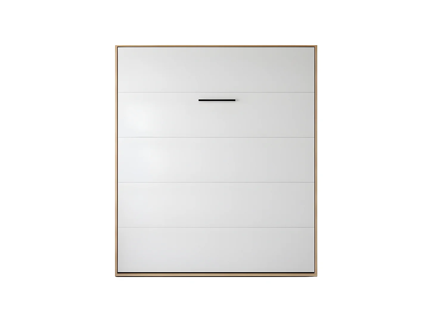 Lit escamotable 180x200cm Vertical Lit Mural SUP M1 cadre rembourré Chêne Kaisersberg/Blanc