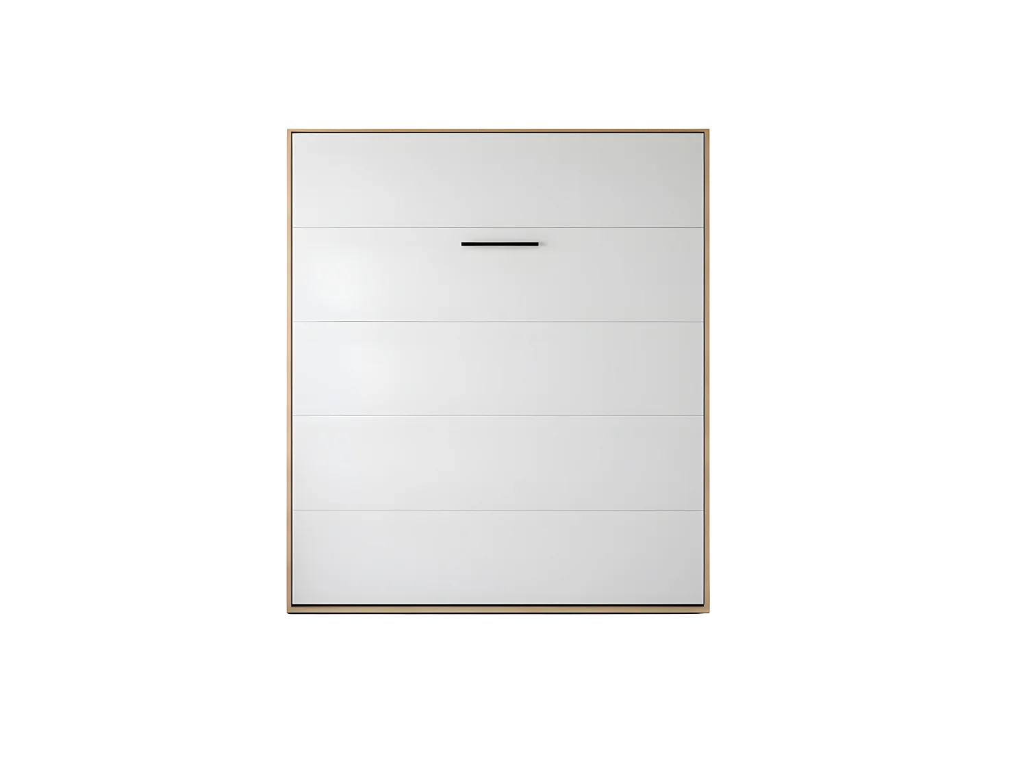 Lit escamotable 180x200cm Vertical Lit Mural SUP M1 cadre rembourré Chêne Kaisersberg/Blanc