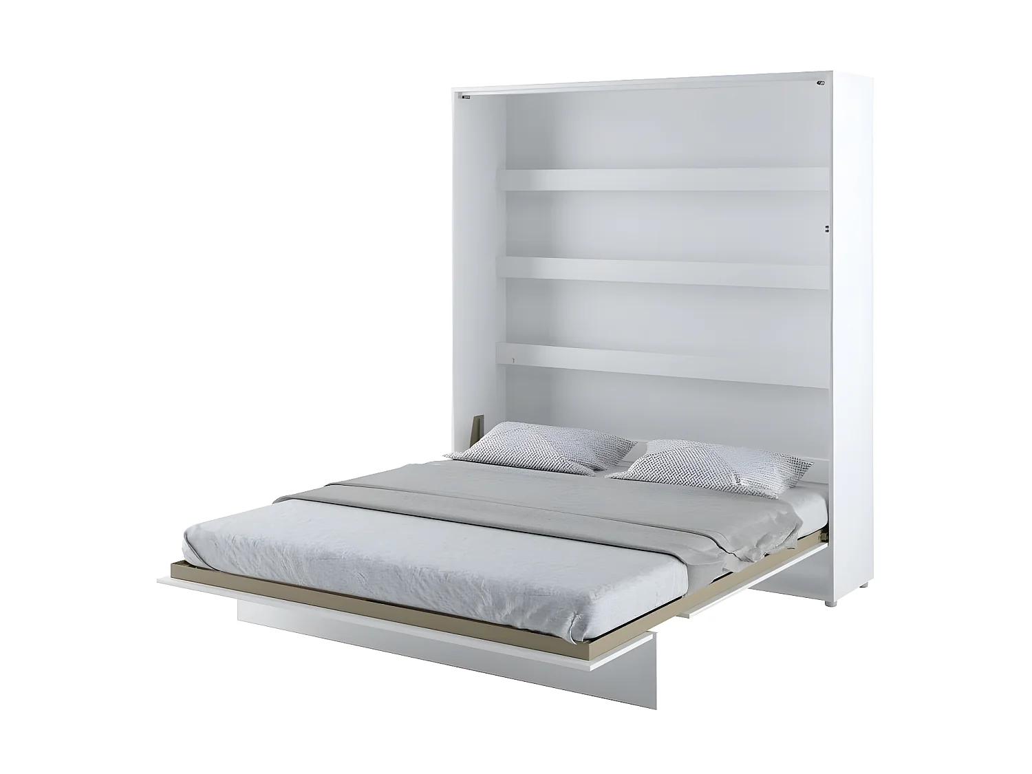 Lenart Lit escamotable MATELAS inclus Vertical 180x200cm Blanc mat Lit Rabattable"Consus"