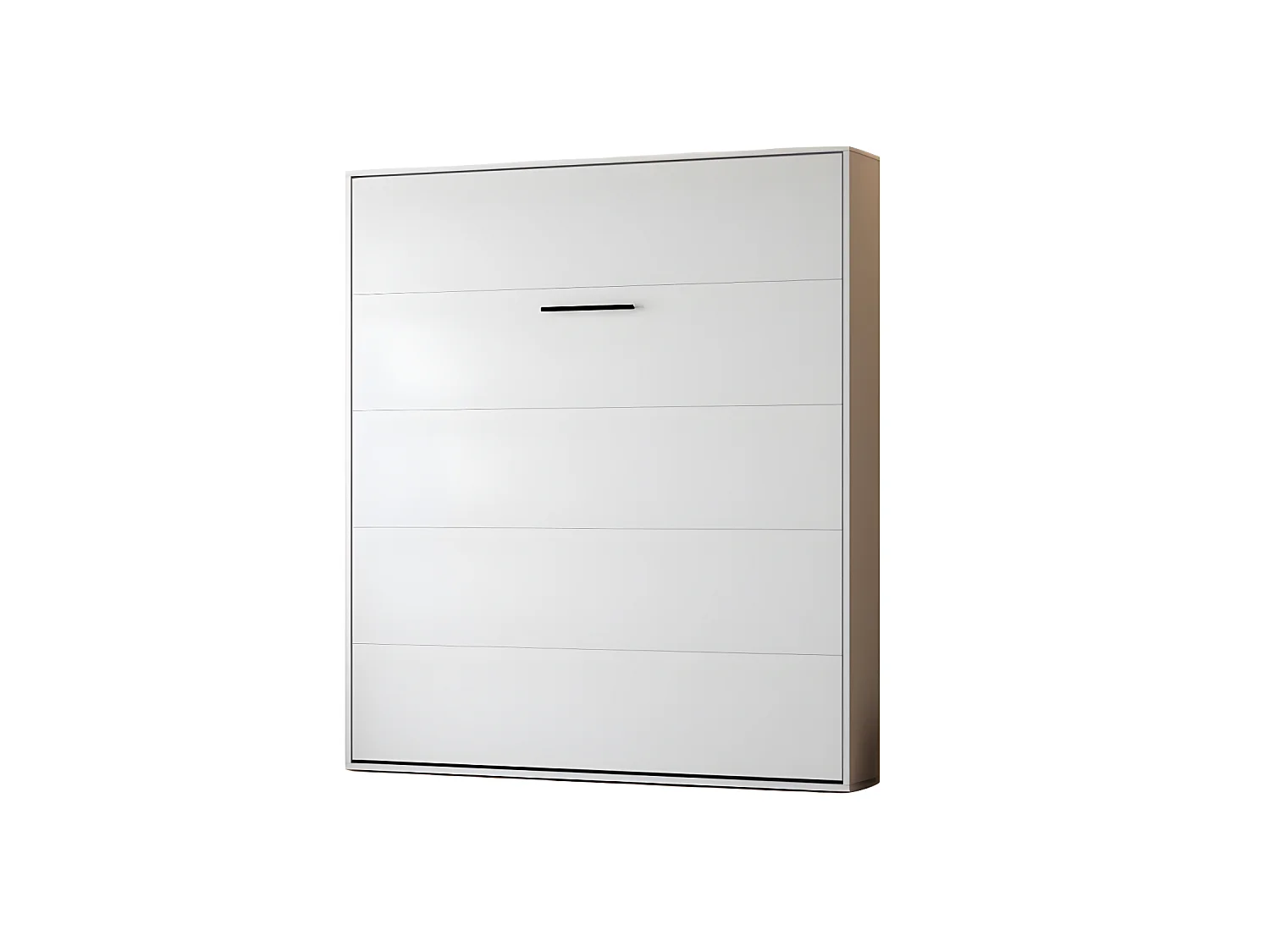 Lit escamotable 180x200cm Vertical Lit Mural SUP M1 cadre rembourré Blanc mat