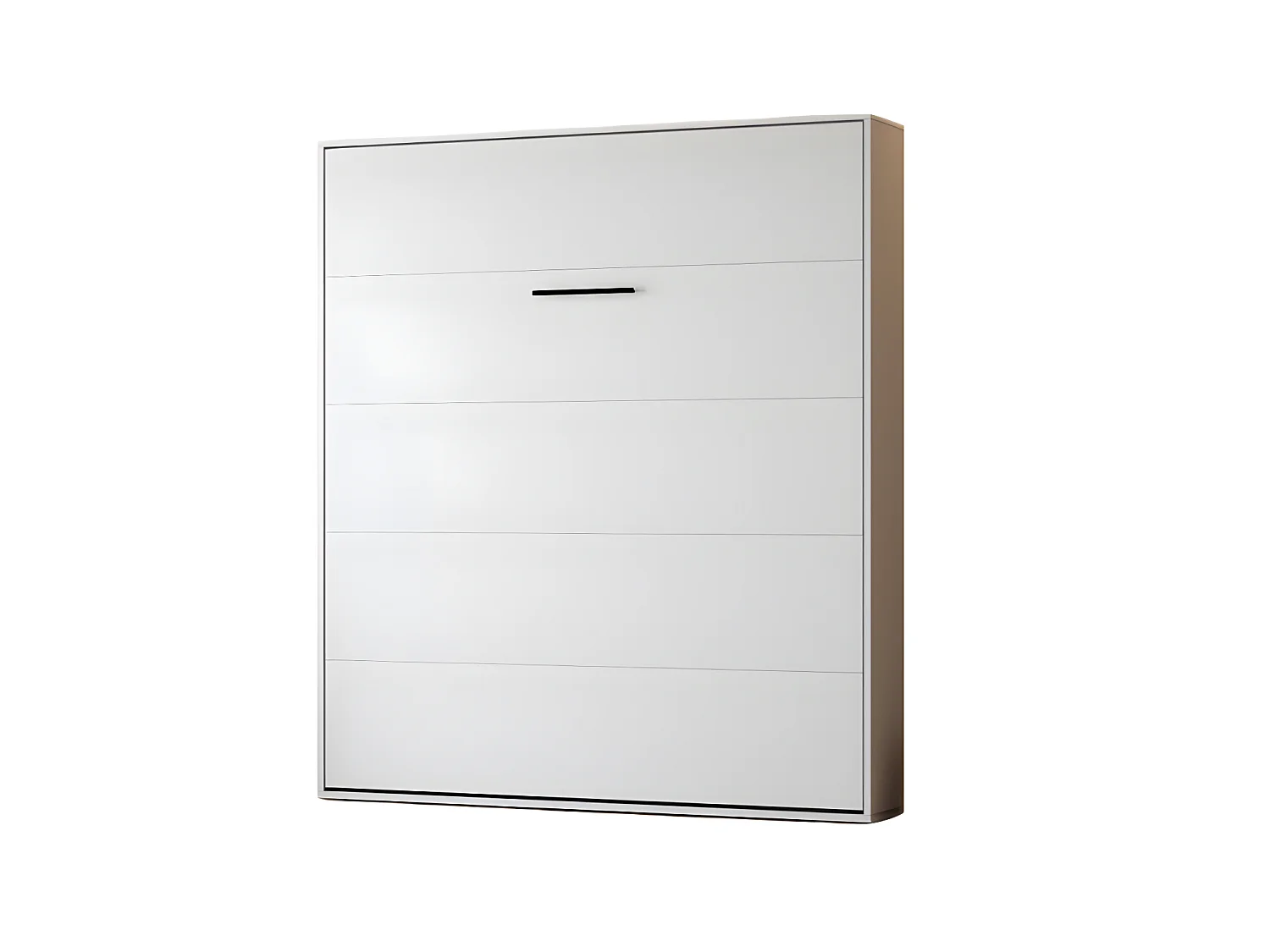 Lit escamotable 180x200cm Vertical Lit Mural SUP M1 cadre rembourré Blanc mat