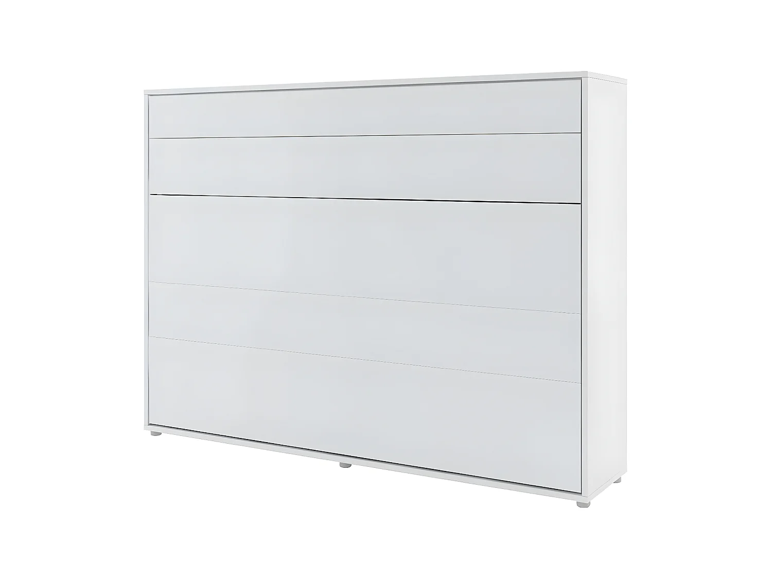 Lenart Lit escamotable MATELAS inclus Horizontal 140x200cm Blanc mat Lit Rabattable"Consus"