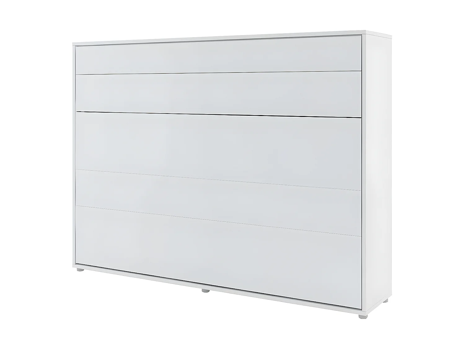 Lenart Lit escamotable MATELAS inclus Horizontal 140x200cm Blanc mat Lit Rabattable"Consus"