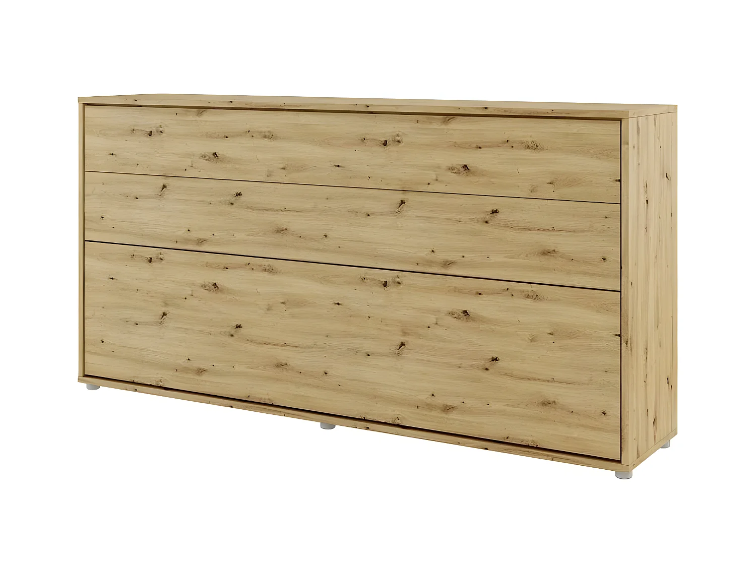 Lenart Lit escamotable MATELAS inclus Horizontal 90x200cm Chêne artisan Lit Rabattable"Consus"