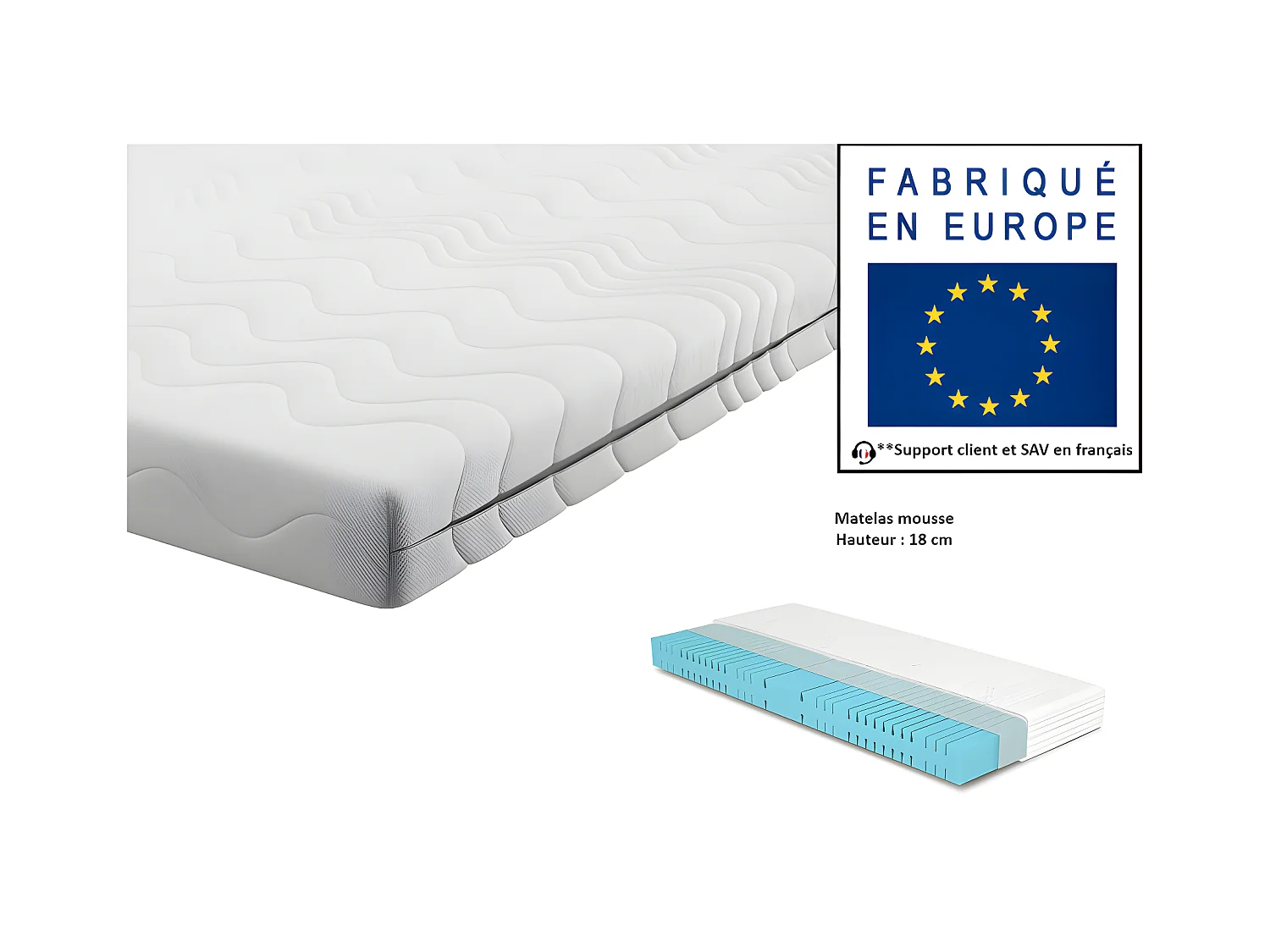 Lenart Lit escamotable MATELAS inclus Horizontal 90x200cm Chêne artisan Lit Rabattable"Consus"