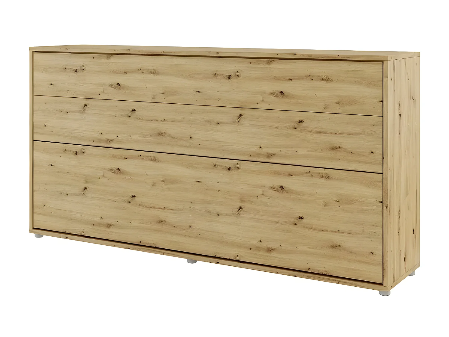 Lenart Lit escamotable MATELAS inclus Horizontal 90x200cm Chêne artisan Lit Rabattable"Consus"