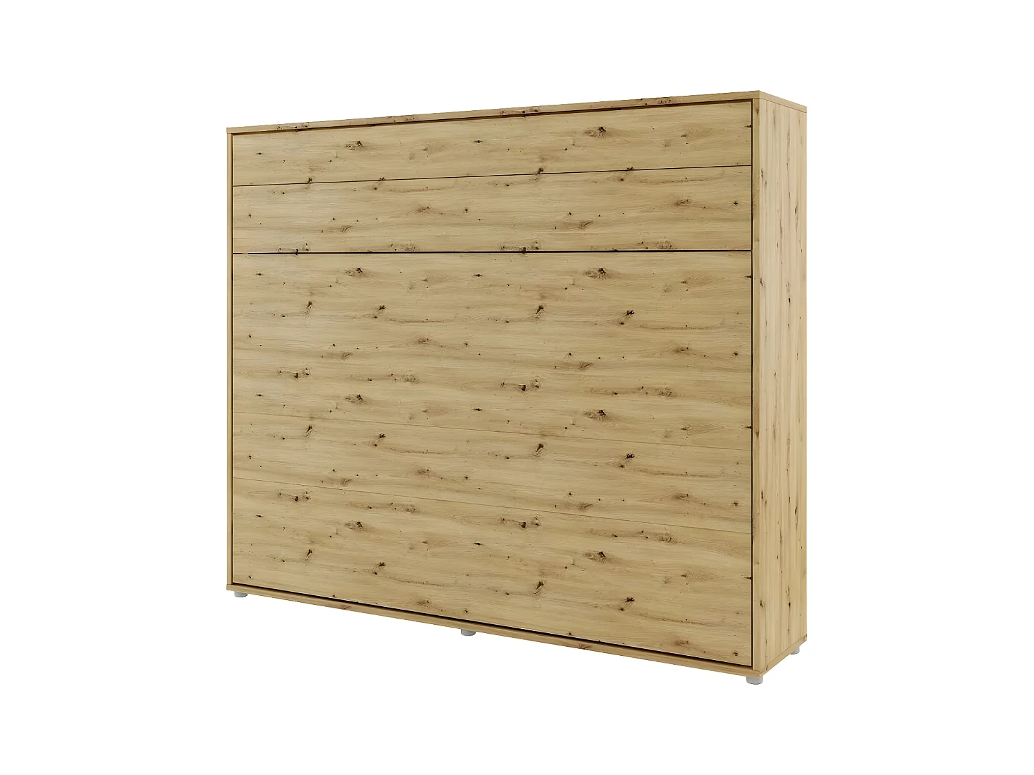 Lenart Lit escamotable MATELAS inclus Horizontal 160x200cm Chêne artisan Lit Rabattable"Consus"
