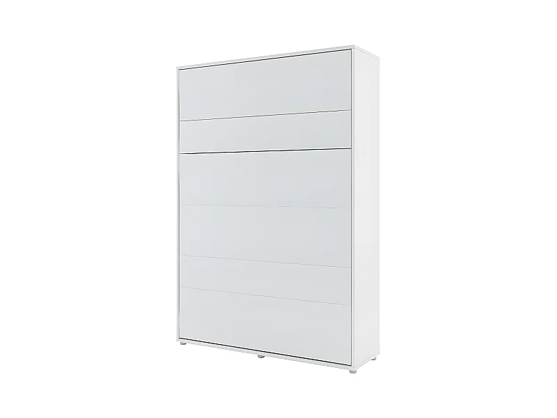 Lenart Lit escamotable MATELAS inclus Vertical 140x200cm Blanc mat Lit Rabattable"Consus"