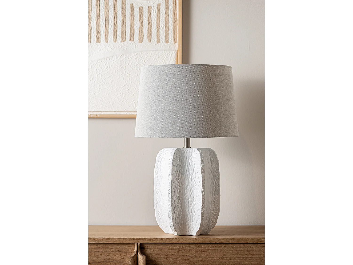 Lampe de salon en céramique blanc - lot de 2