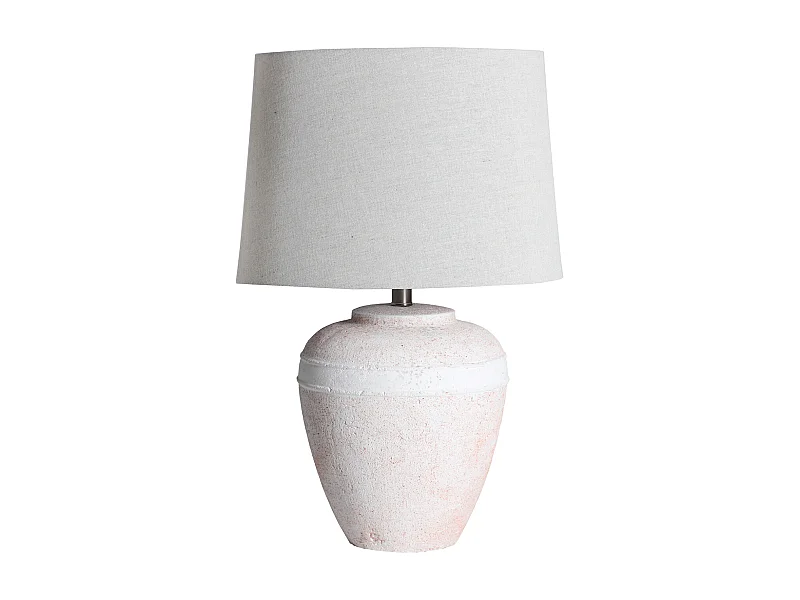 Lámpara de sobremesa de cerámica blanco roto de 40x40x62cm - pack de 2