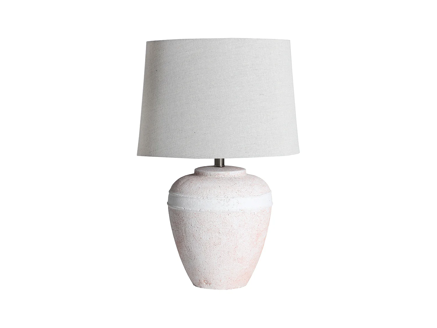 Lámpara de sobremesa de cerámica blanco roto de 40x40x62cm - pack de 2