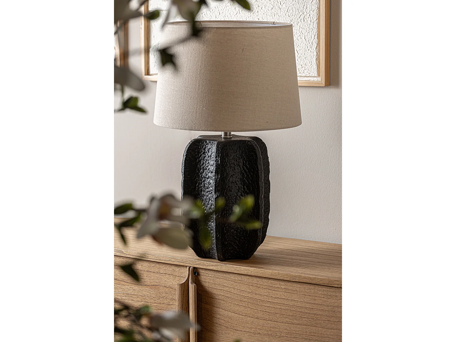 Lámpara de sobremesa de cerámica en color negro - pack de 2