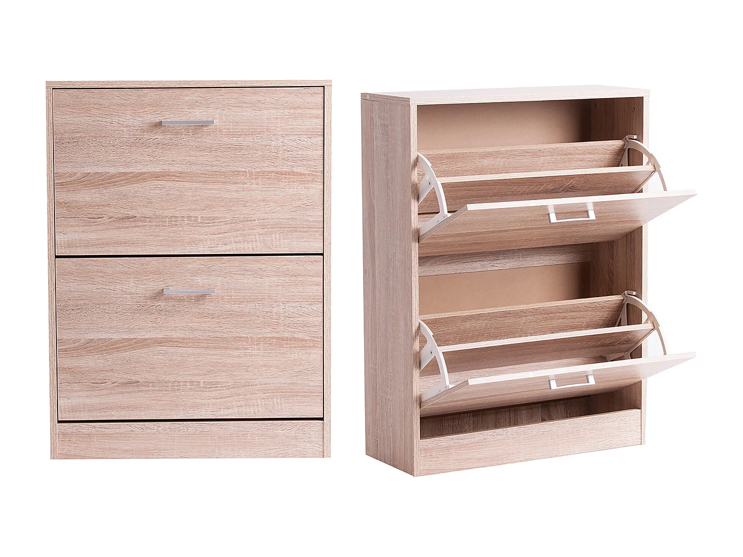 Range chaussures en bois mdf marron 60x24x81 cm