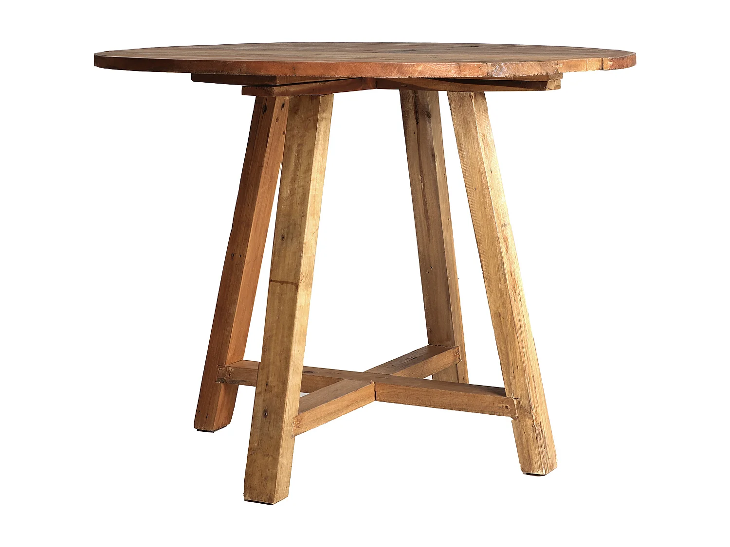 Table salon en bois de mahogany marron 100x100x75 cm