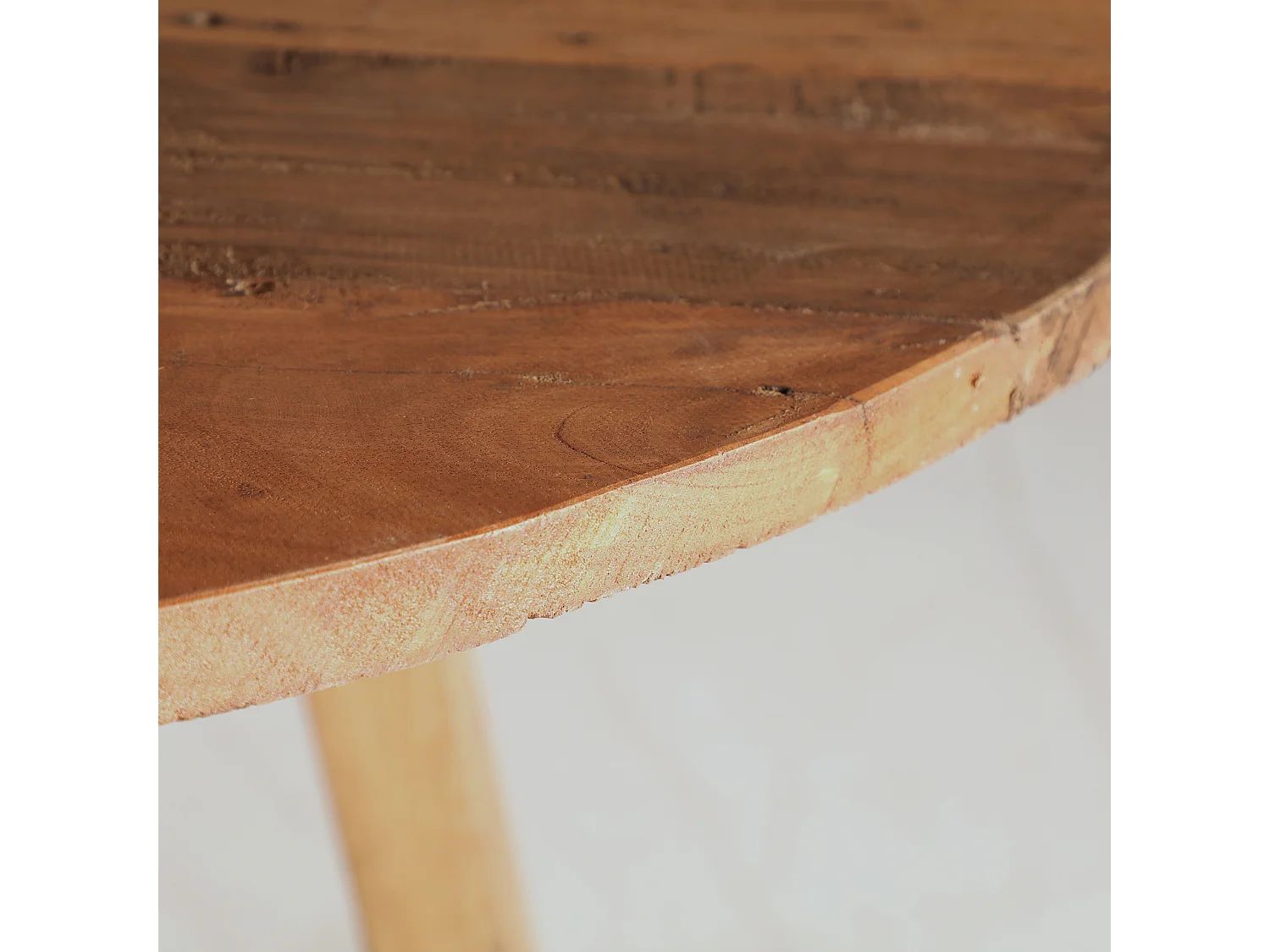 Table salon en bois de mahogany marron 100x100x75 cm