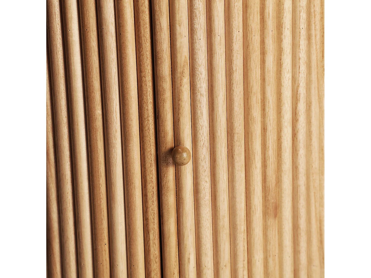 Table salon en bois de paulownia marron 120x120x76 cm