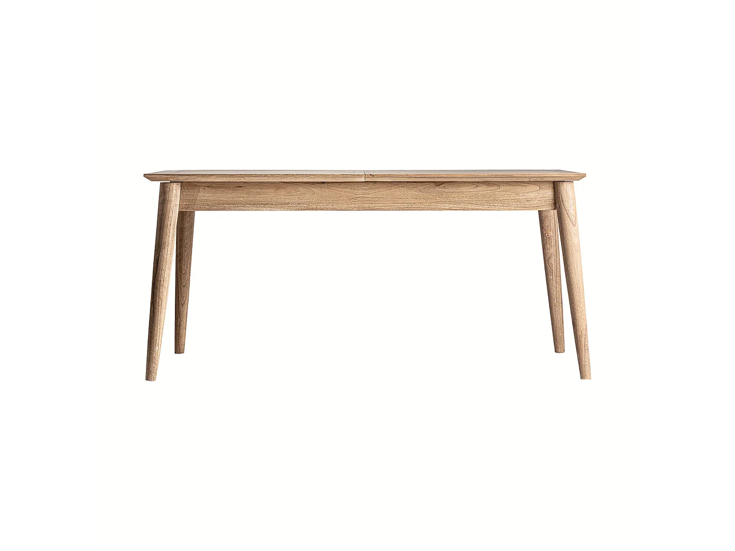 Table à rallonge en bois de mindi marron 160x80x76 cm